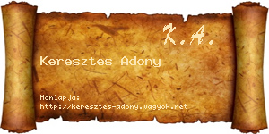 Keresztes Adony névjegykártya